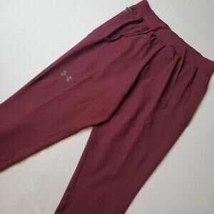 Under Armour Mens Size L UA Unstoppable Stretch Waist Joggers Red 1352027
